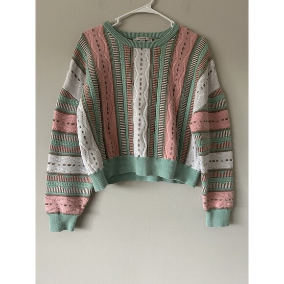 Cools Club Sweaters - Cools Club Coogi Style Sweater Size 12 Groovy Unique Colorful Slightly Cropped